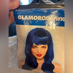 Clearance Halloween Glamorous Wig Bright Light Blue 1 Pc by Amscan Fits Adults